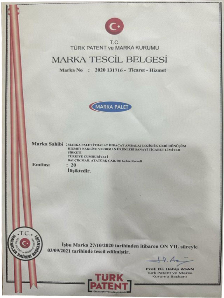 Marka Tescil Belgesi